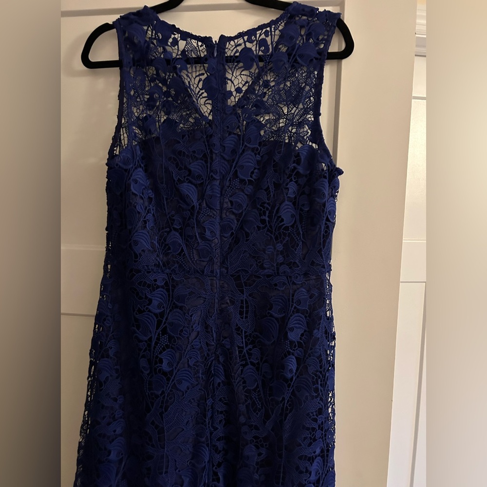 Elie Tahari Blue Lace Dress